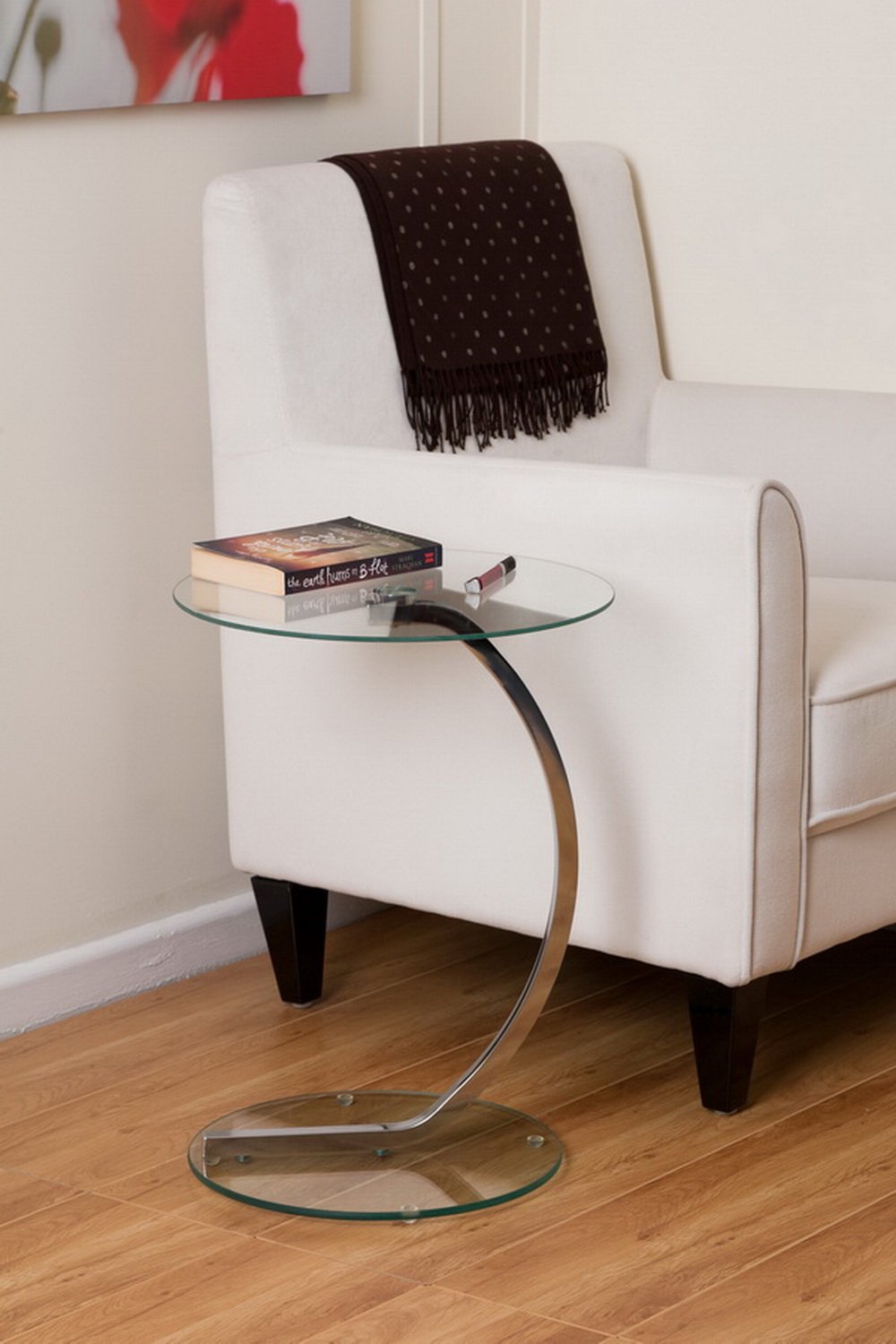 ASPECT Merlin Glass Round Table, 40 x 54 cm, Clear
