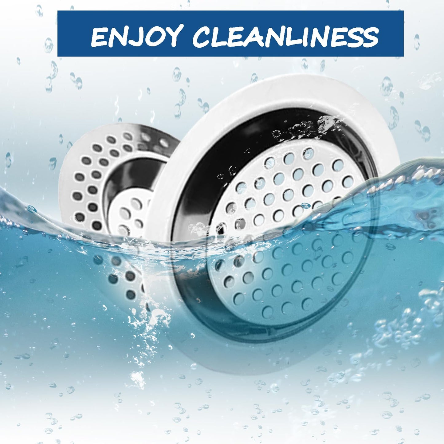 GOTFUN 10Pcs Stainless Steel Kitchen Sink Strainer Plug, Drain Hair Catcher for Shower Drain, Bath Drain Protector, Hair/Food Catcher for Kitchen