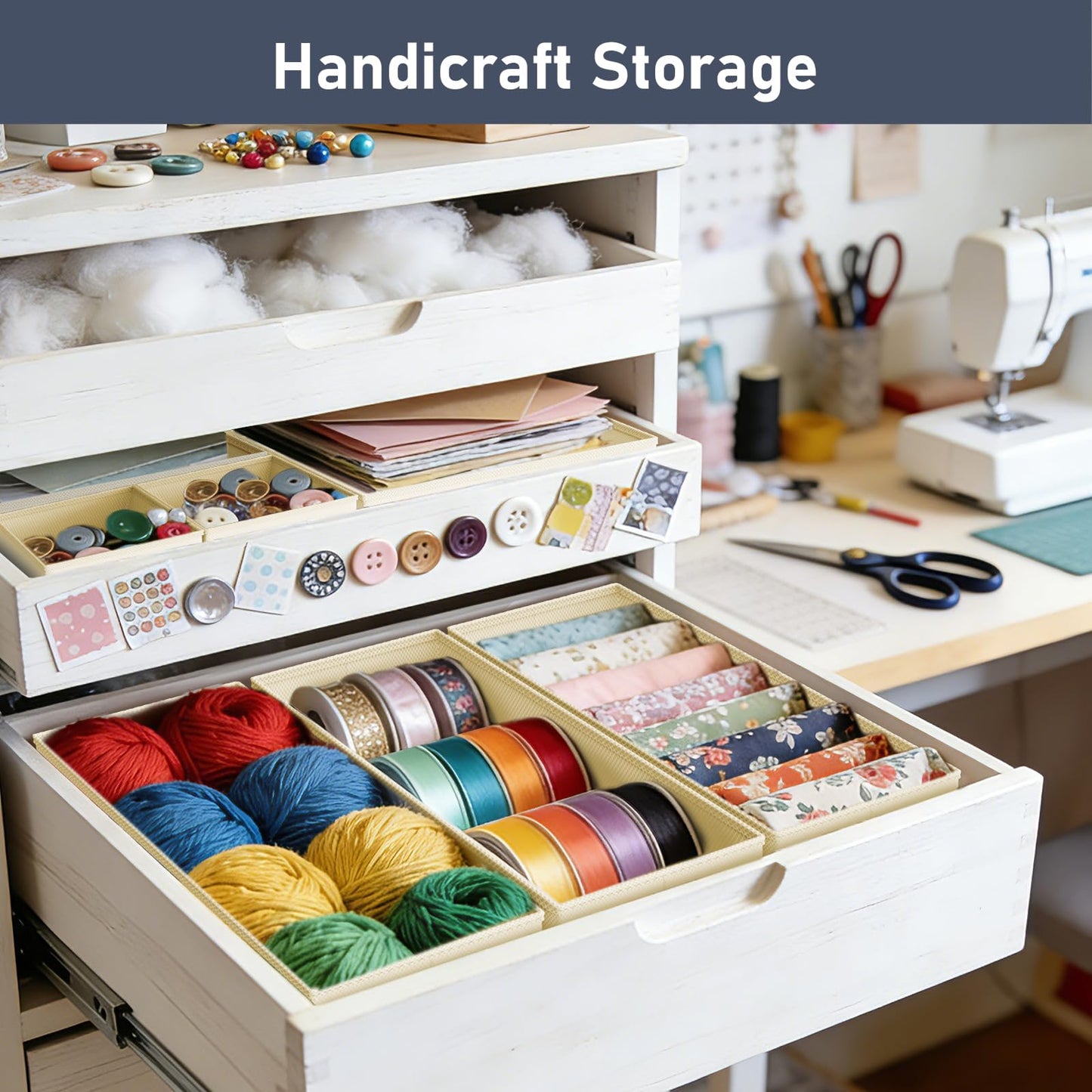 DIMJ Drawer Organisers and Clothes Dividers - 12 Pack Fabric Wardrobe Storage Cubes Foldable Draw Box for Socks, Underwear, Baby Clothing, Ties