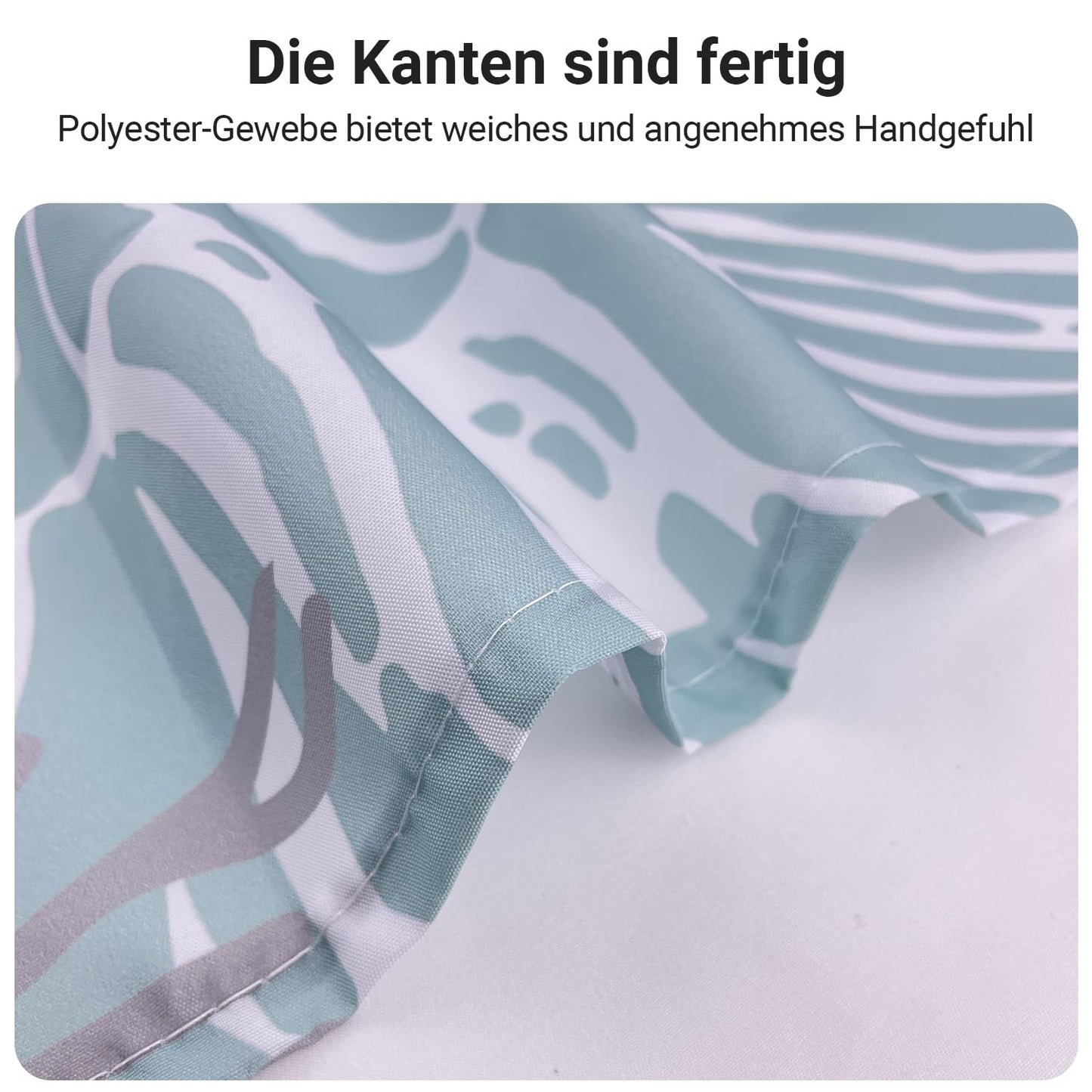 Lerores Shower Curtain 240 x 180 cm, Underwater Algae Anti-Mould Textile, Weighted Hem, Water-Repellent