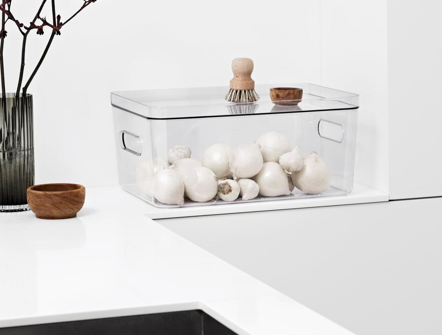 SmartStore Compact Clear L Storage Box Lid | Transparent | Premium Material | Dishwasher Safe | Stackable Design | Versatile Use
