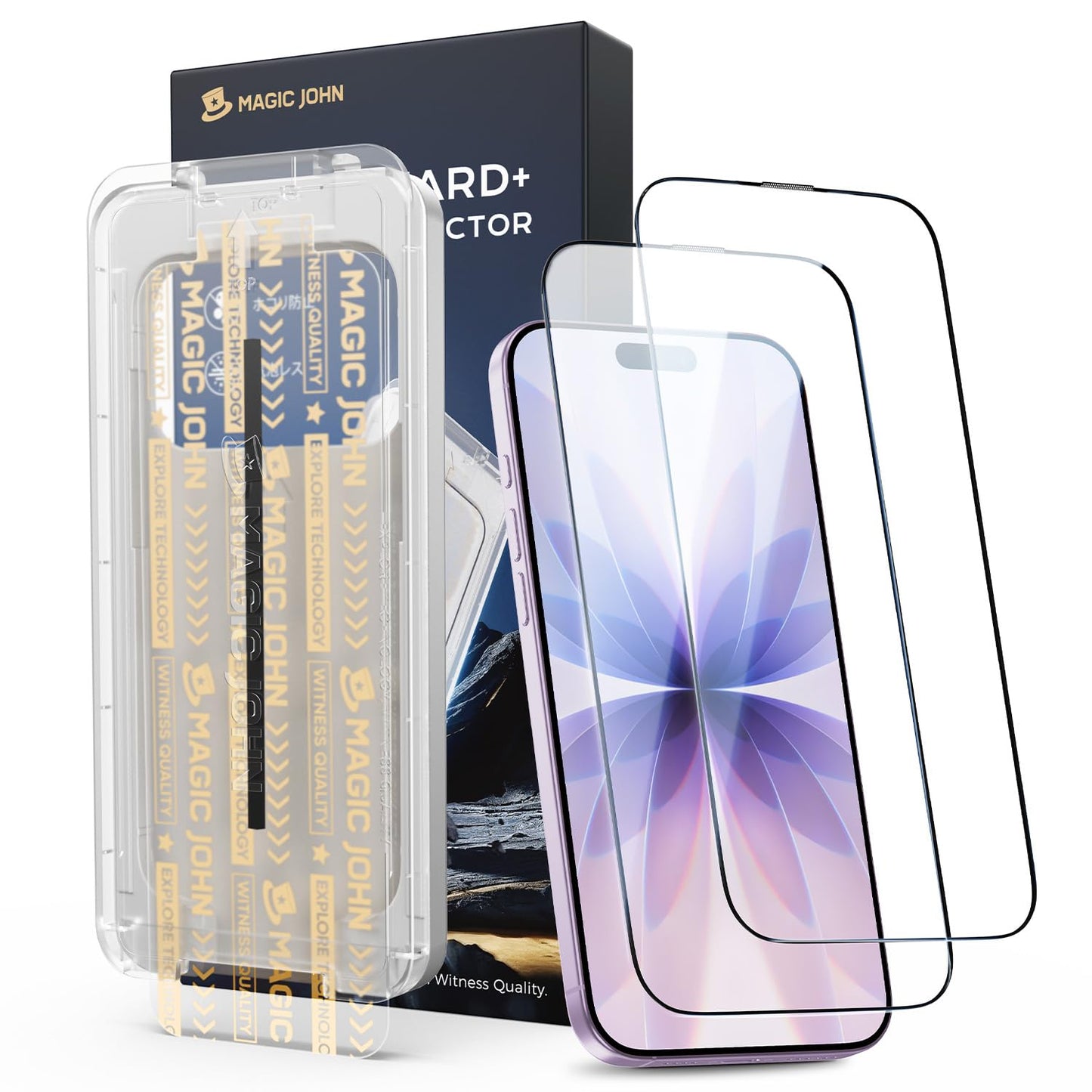 MAGIC JOHN 3rd Gen Upgraded for iPhone 17 Screen Protector 6.3 inch, HD Clear, Shatterproof Tempered Film, Auto Dust-Elimination, Bubble Free, Easy