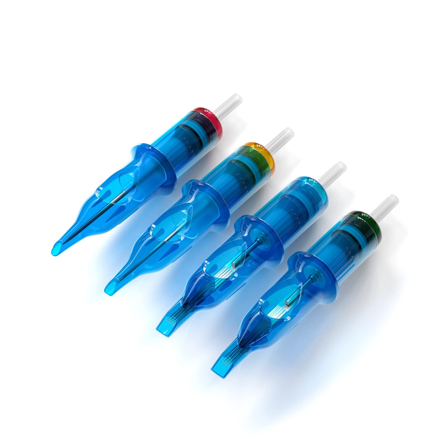 POSEIDON V3 Tattoo Cartridge Needles 30Pcs with Membrane Safety Cartridges Disposable Tattoo Needle for Tattoo Artists Round Shader (1207RS)