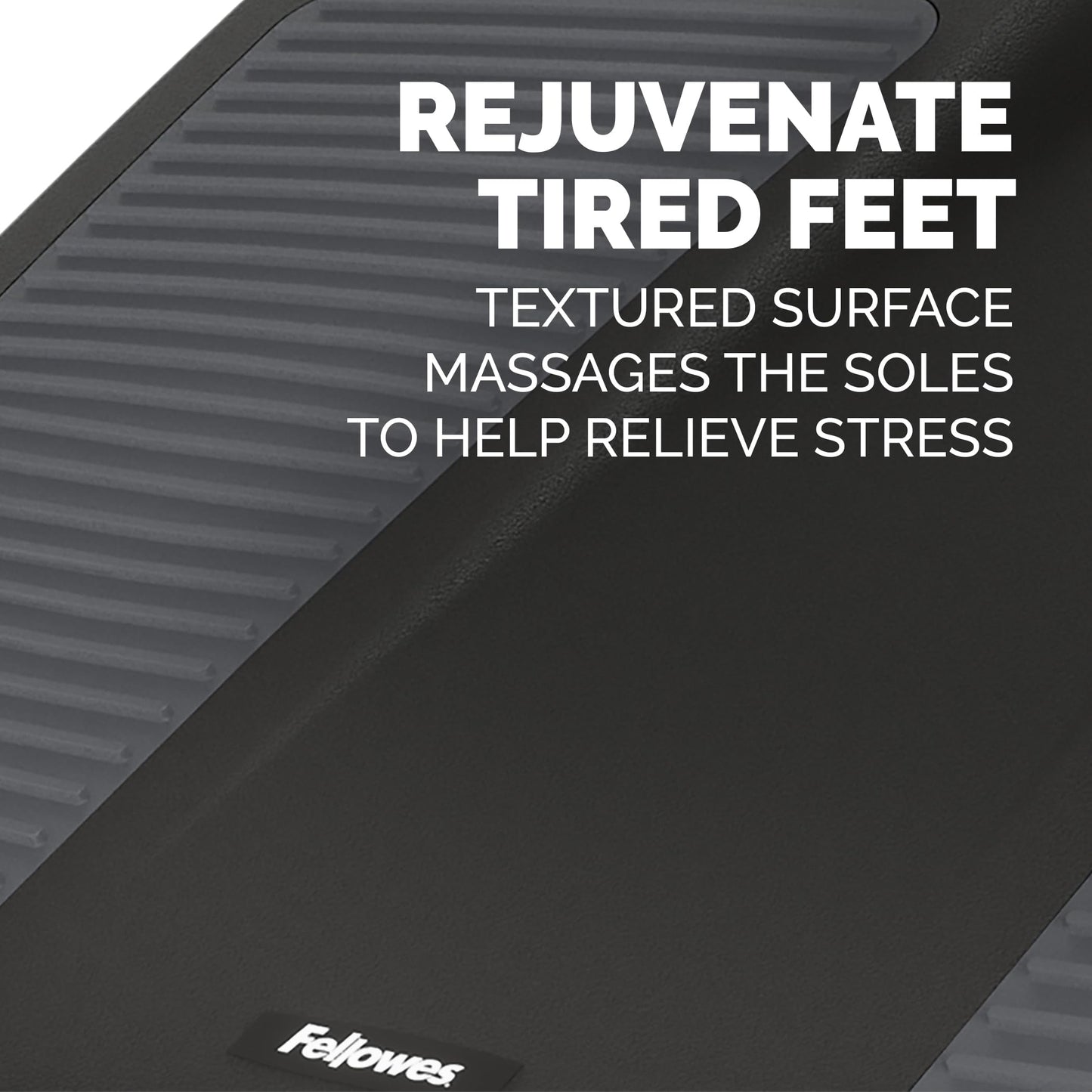 Fellowes Professional Series Ultra Ergonomic Foot Rest for Under Desk with three Height Adjustments and Massage Surface, Black