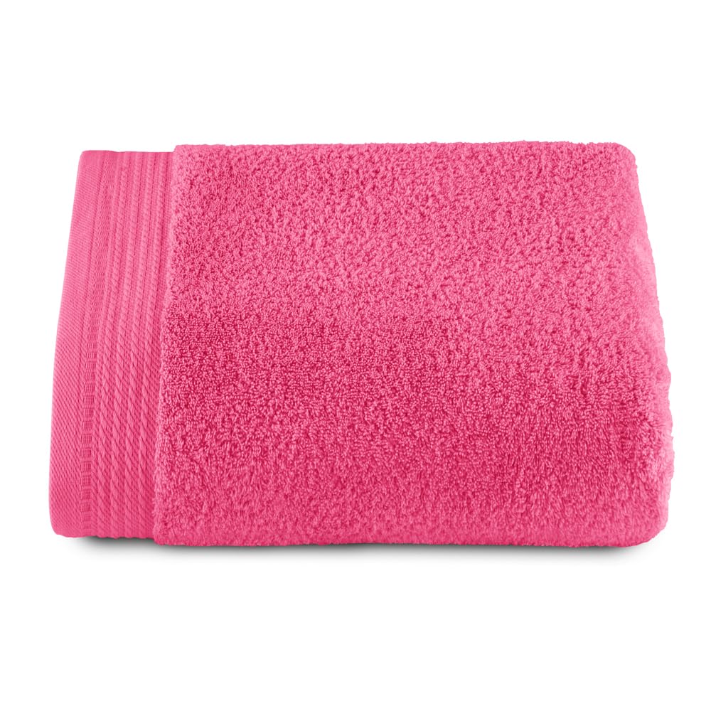 RIZO Top Towel ? Set of 1 Shower Towel ? Bath Towels ? 100% Combed Cotton ? 600 g/m2 ? Measure 70 x 140 cm ? Strawberry