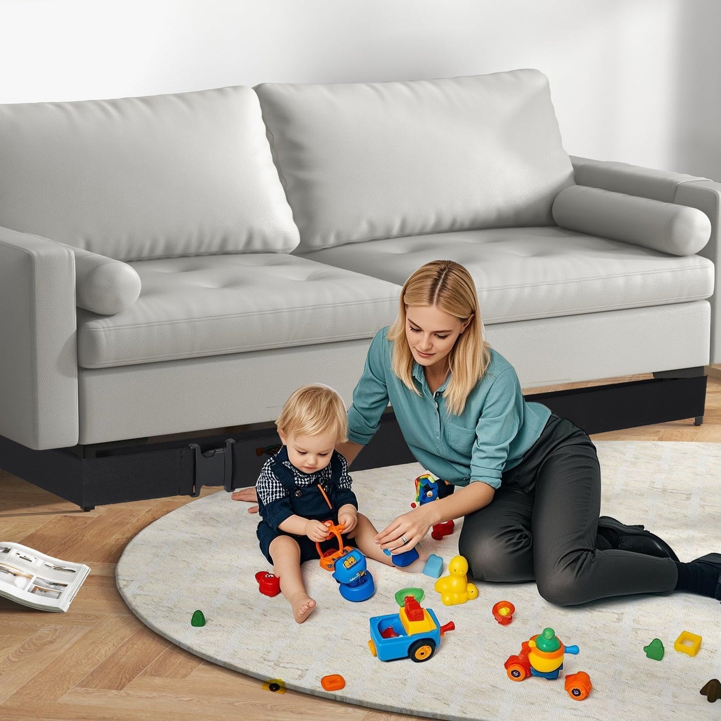 Uross Under Sofa Blocker Toy 310 CM- Under Furniture for Pets, Guards for Under Couch Fridge Under neath Bottom Blocker Bed Stoppers to Prevent Toys