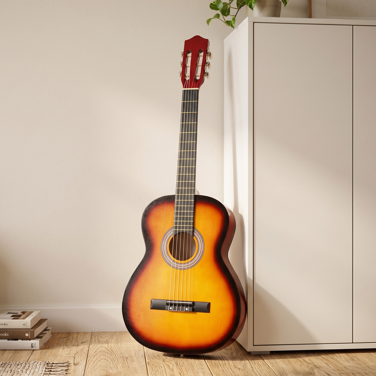 39 Inch Basswood Classical Folk Guitar Sunset Color