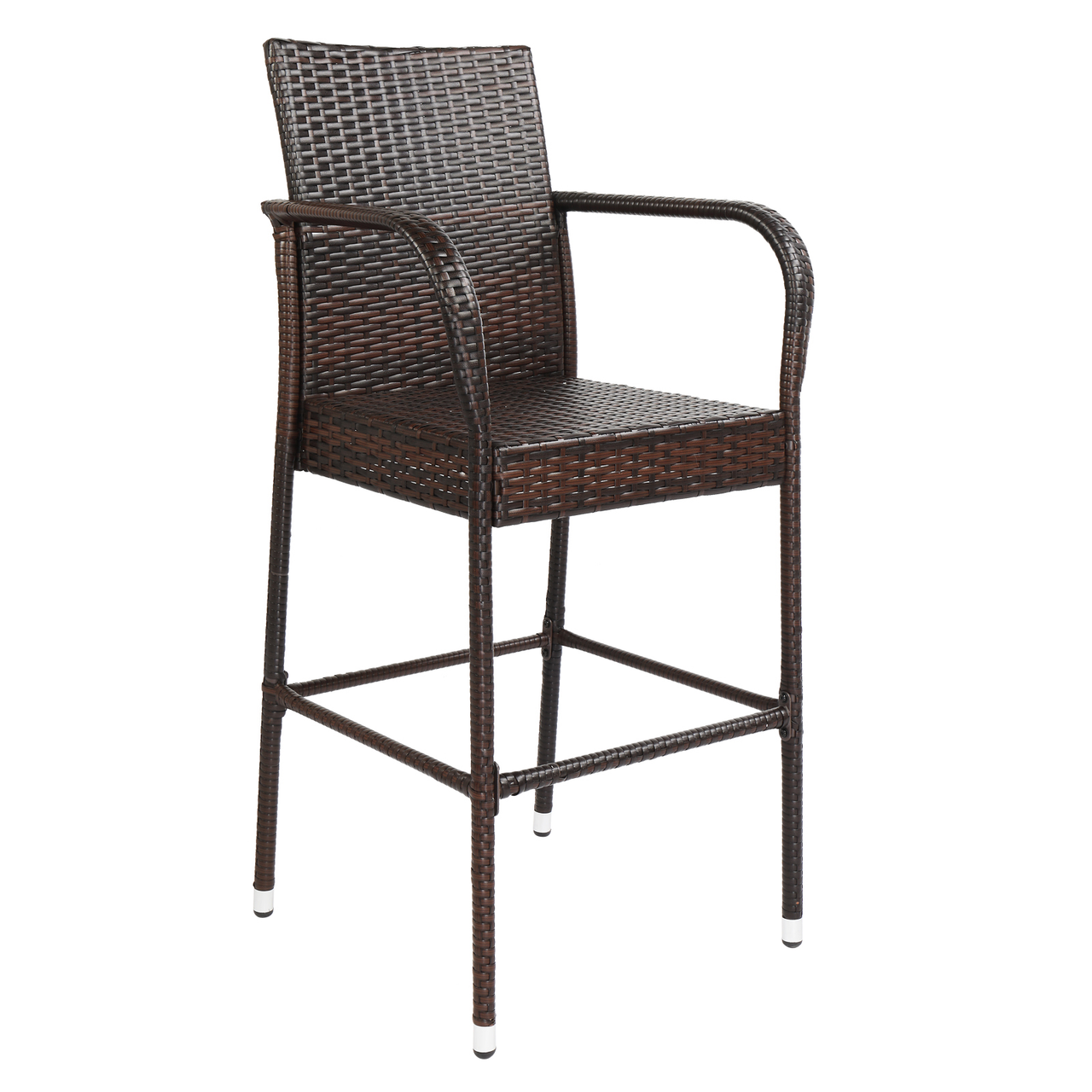2pcs High Bar Chair Brown Gradient
