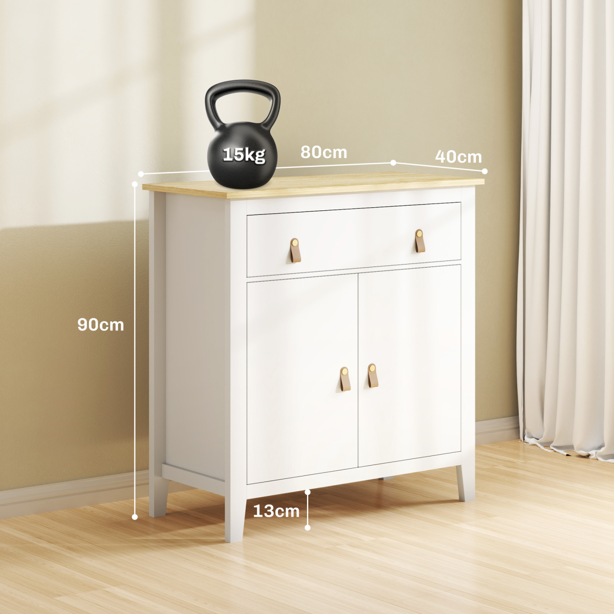 Three drawer shoe cabinet