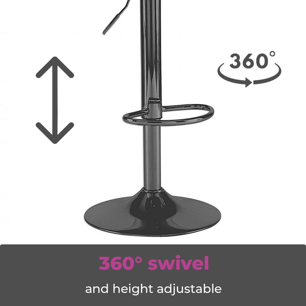 Neo Set of Two Dark Grey Fabric Bar Stools
