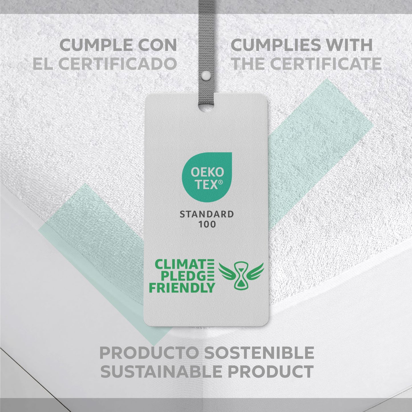EasyCosy - Mattress Protector Size Bed 90cm (90x190/200cm) cm with 4 elastic Corners - Model DREAMS - Waterproof and breathable curl mattress Cover.
