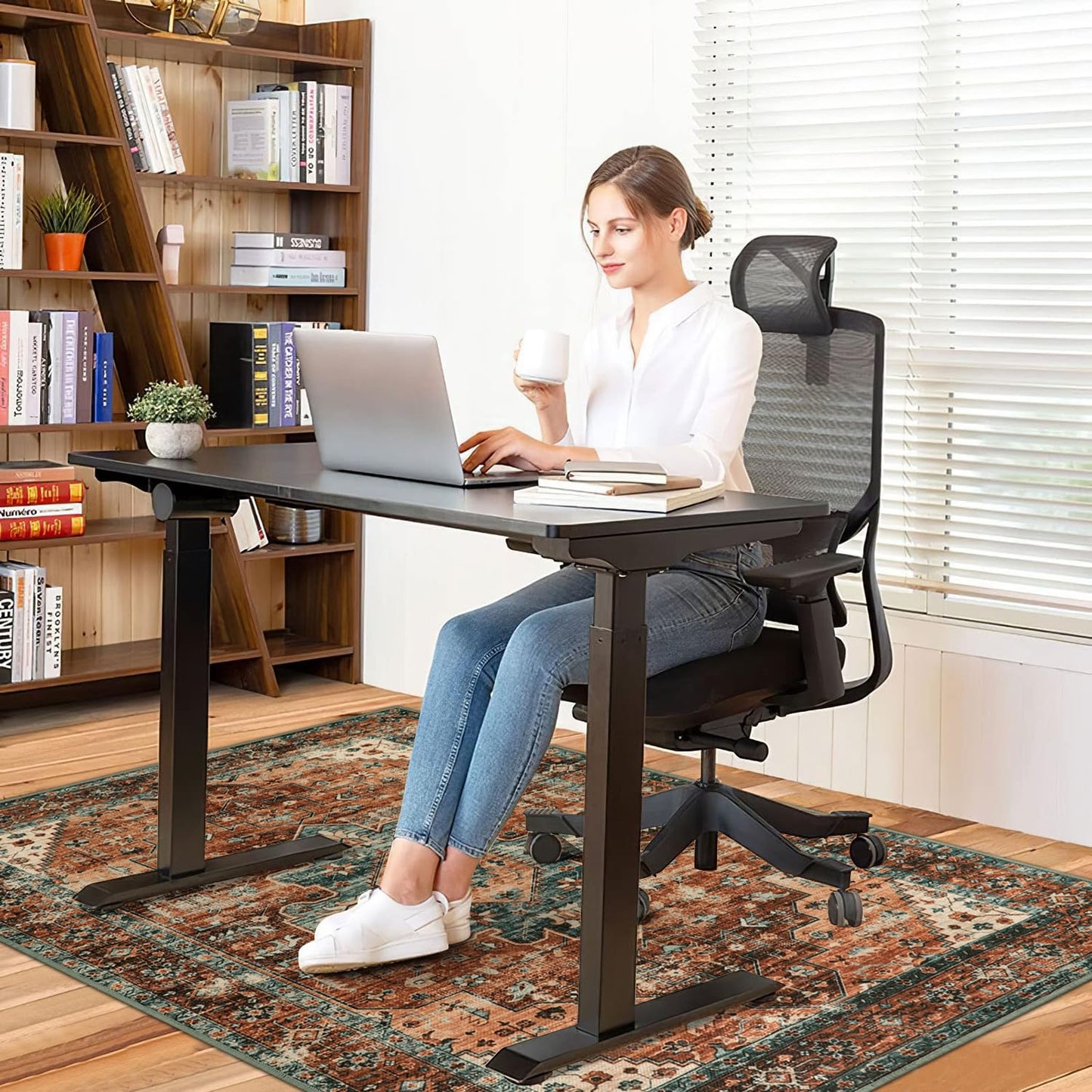 Anidaroel 48"x60" Chair Mat for Wood/Tile, Desk Chair Rug for Hard Floors, Low Pile Carpet Mat