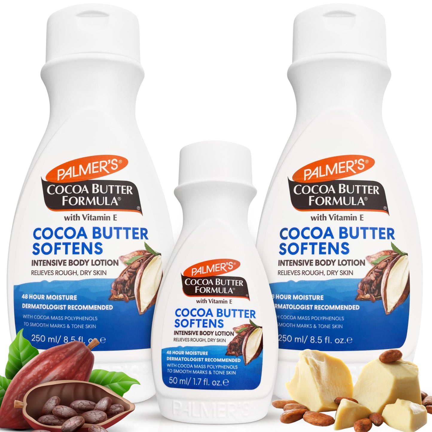 Palmers Cocoa Butter Moisturiser with Vitamin E - Body Lotion for Dry Skin - Suitable for Eczema - Dermatologist Recommended - Smoothes Marks, 48 Hour