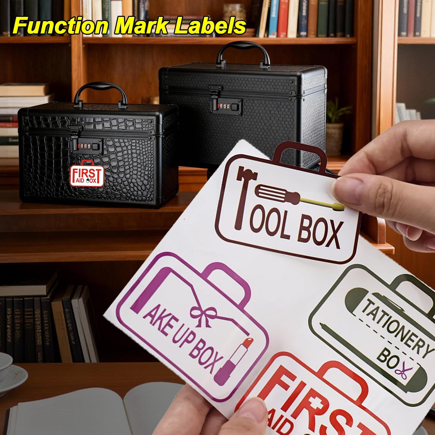 Pogianhae Combination Lock Storage Box with Handle – Multipurpose Locking Case for Office, Home & Outdoor Use, Secure Storage for Accessories