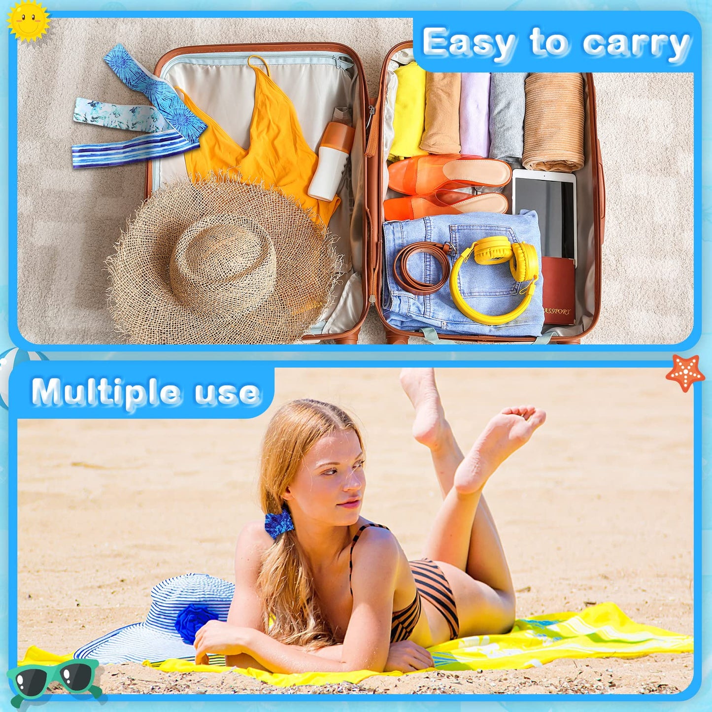 Boao 8 Pack Towel Bands for Beach Chairs Clips Pool Lounge Cruise Chair Strap Holder Elastic Windproof Accessories Summer