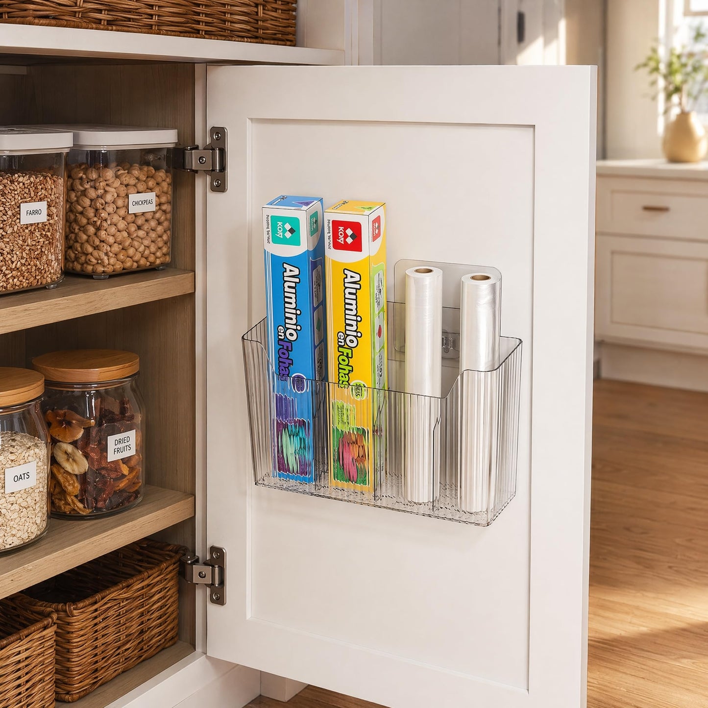 Xygobla 3 Pcs Cabinet Door Storage Box Clear