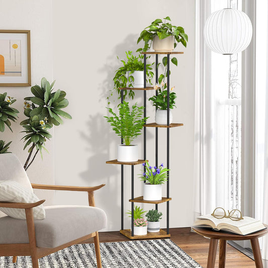 Digtokore Plant Stand Indoor, 6-Tier Tall Plant Stands Plant Shelf Indoor Clearance, Corner Display Rack Flower Pot Holder, Metal Flower Shelves for