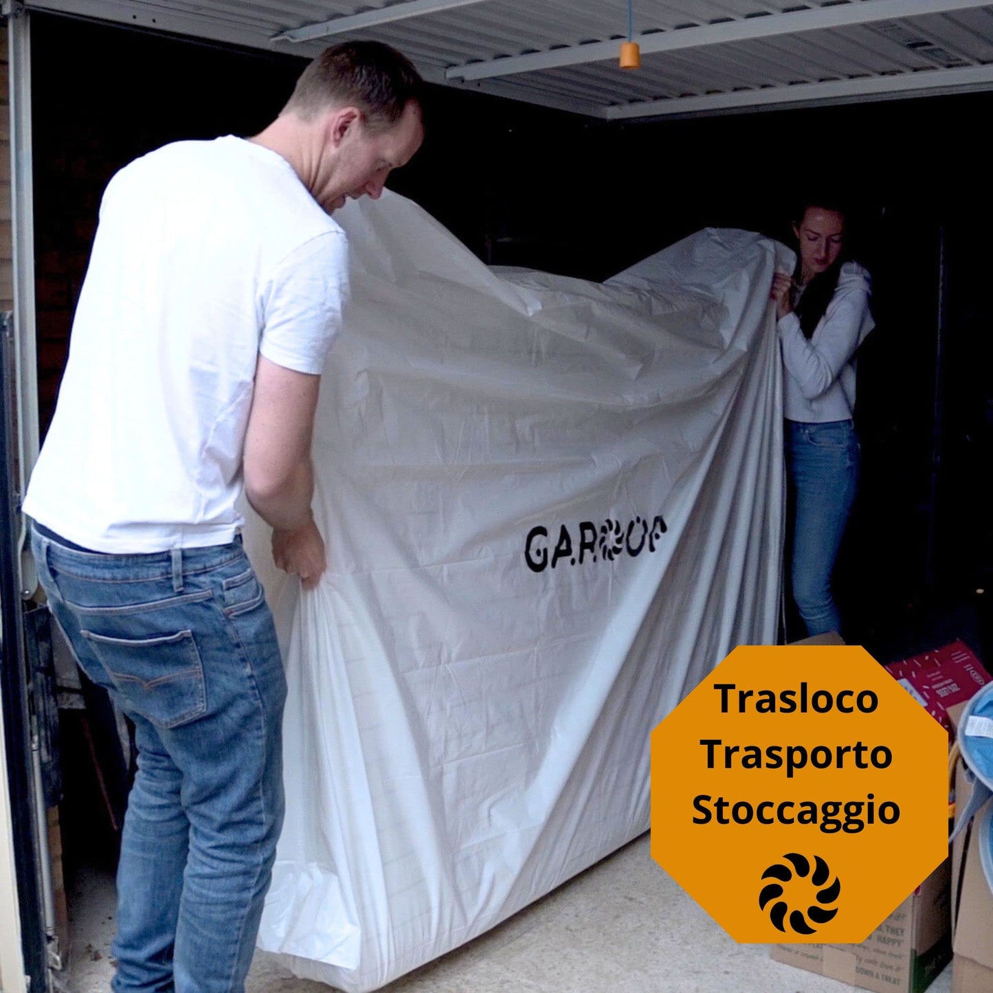 GAROOP Plastic Protective Cover for Mattress – Mattress Cover 90 x 200 cm | 30 cm Thick – Storage Bag, Storage, Moving – Waterproof, Durable