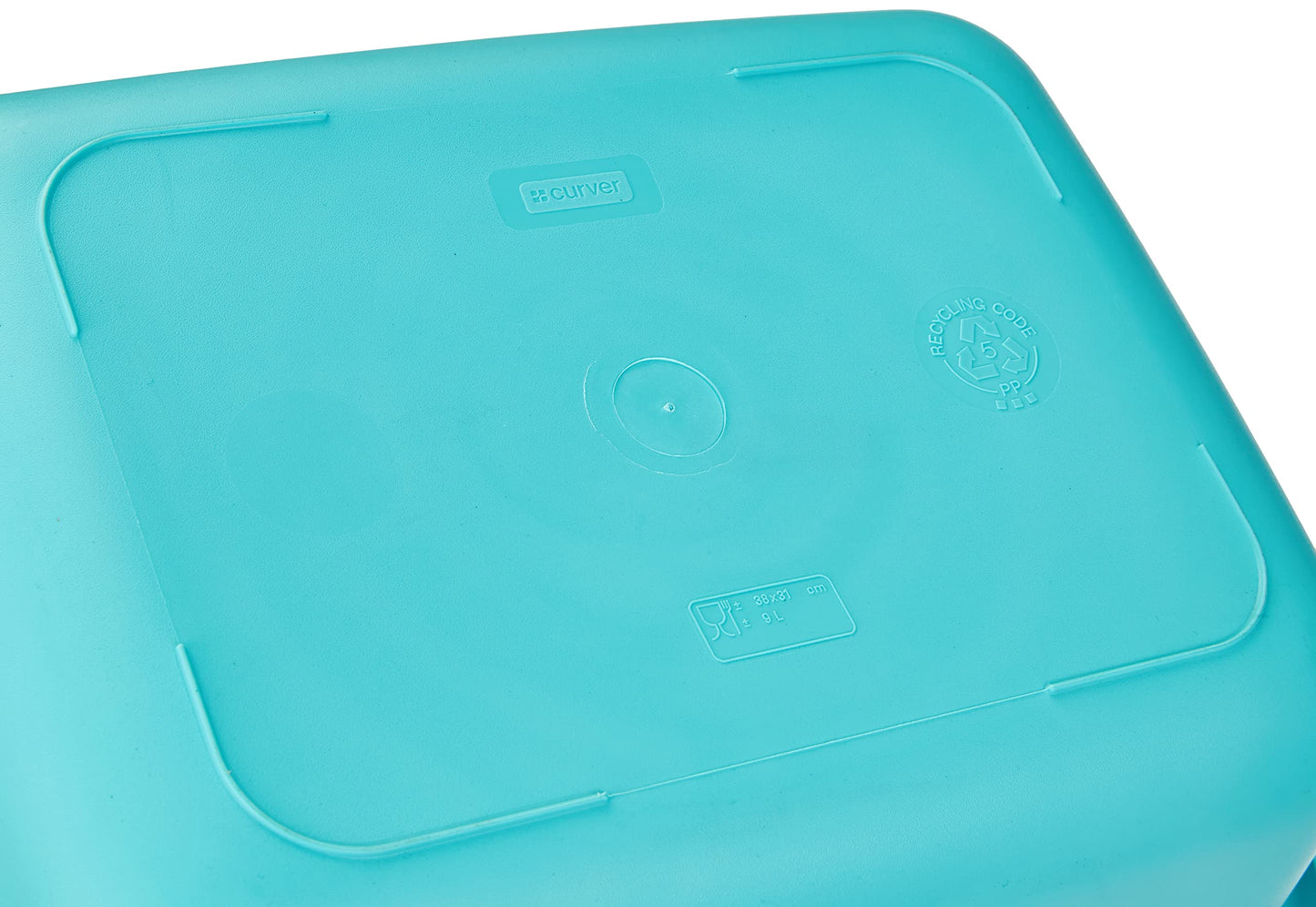 Curver 228032 Square Turquoise Plastic Basin 9L 38,5 x 31 x 12,7 cm