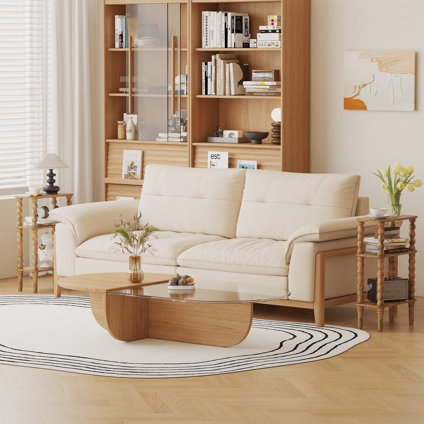 JERX 3-Tier Narrow Side Table Small End Table