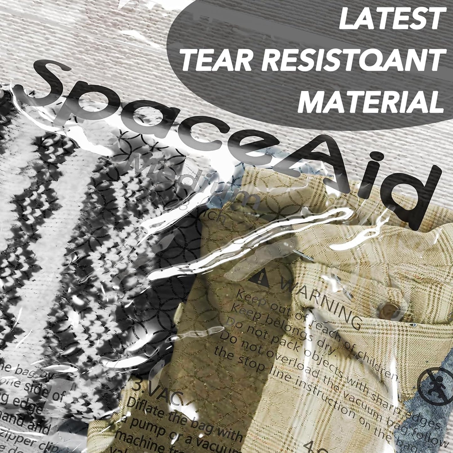 SpaceAid 14 Pack Vacuum Storage Bags with Electric Air Pump, Space Saver Sealer Compression Bags for Comforters, Blankets, Pillows, Bedding, Clothes