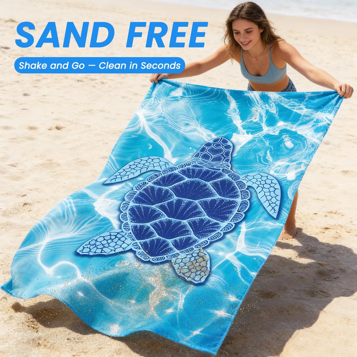 Microfibre Beach Towels for Adults - 2 Pack 180x90cm Microfibre Towel