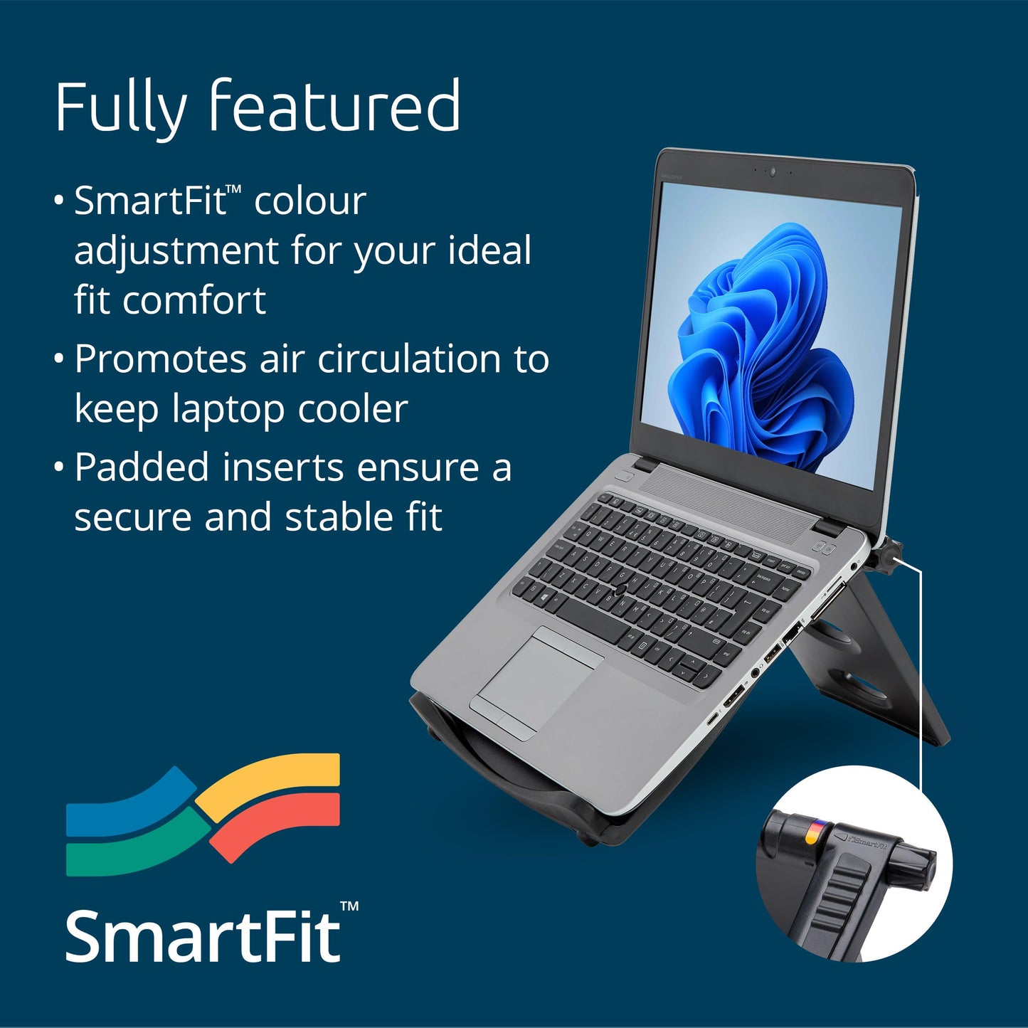 Kensington SmartFit Easy Riser Laptop Stand, Black