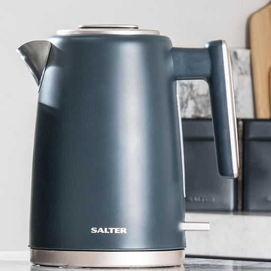 Salter COMBO-8823 Marino Kettle and Toaster Set 1.7L Capacity Fast Boil Kettle, 4-Slice Anti-Jamming Electric Toaster, Removable Crumb Tray, 360