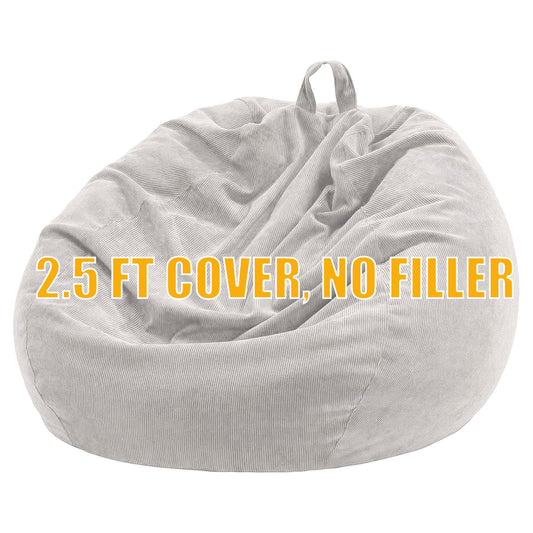 Nobildonna Bean Bag Chair Cover (No Filler) for Kids Beanbag Stuffed Animal Storage Without Filling Plush Toys Holder and Organizer Soft Premium
