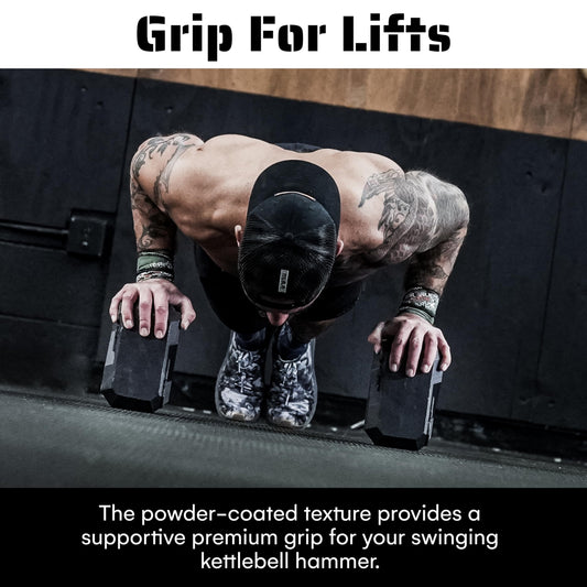 Tribe WOD Hammer Kettlebell 16kg / 35lb - Cross Training Workout Equipment for Muscle Building, Cardio Fitness, Weights for Women & Men