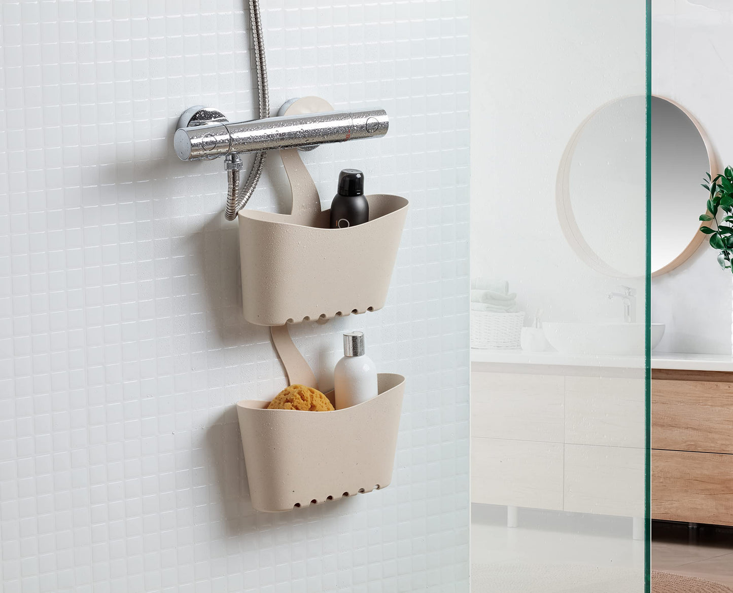 TATAY Shower Caddy Ecohome Humidity Resistant Easy Drainage and Cleaning