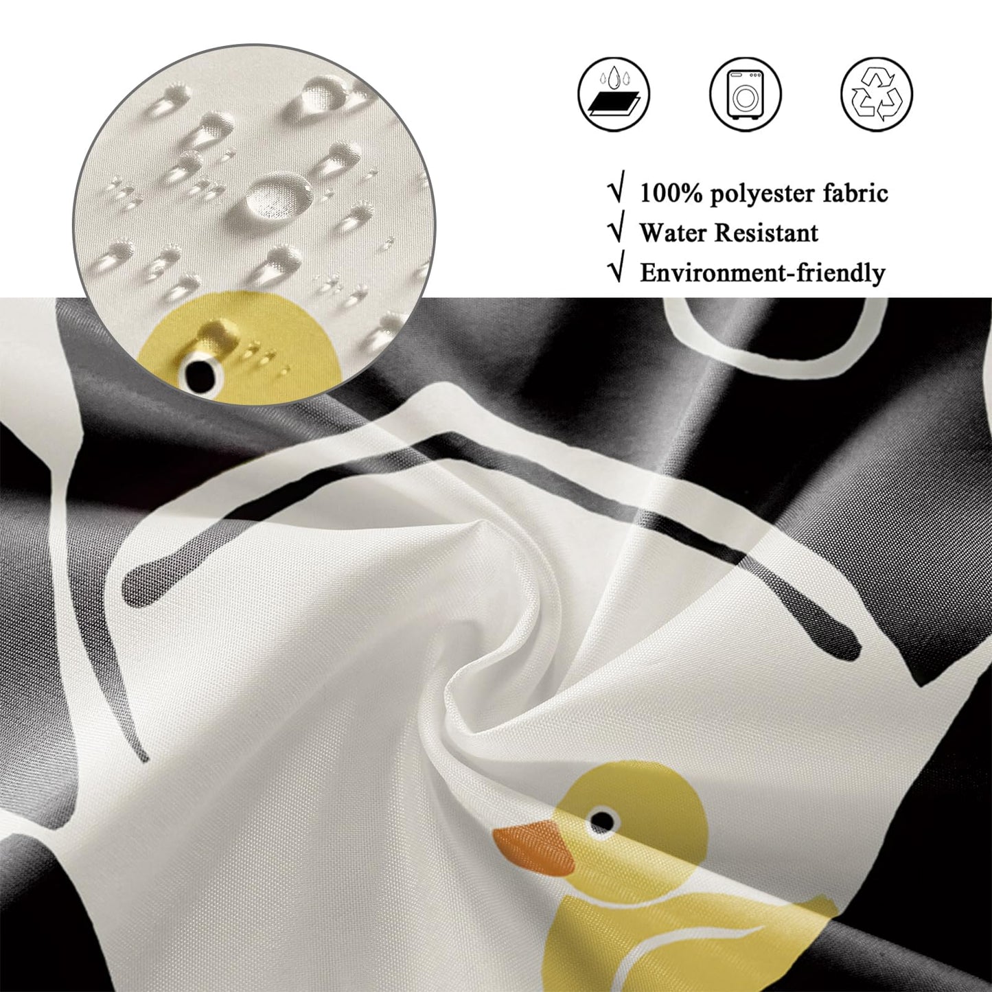 GCIREC Shower Curtain, 180x200cm, Funny Frog Cute Lotus Leaf Asian Japanese Art Waterproof Fabric Machine Washable Bathroom Curtain with Hooks