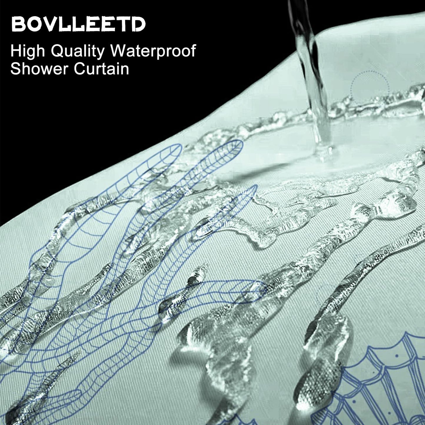 Bovlleetd 71x79inch Abstract Plant Bath Curtain Waterproof Boho Botanical Shower Curtain Mid-Century Tropical Plant Shower Curtains Washable Bathtub