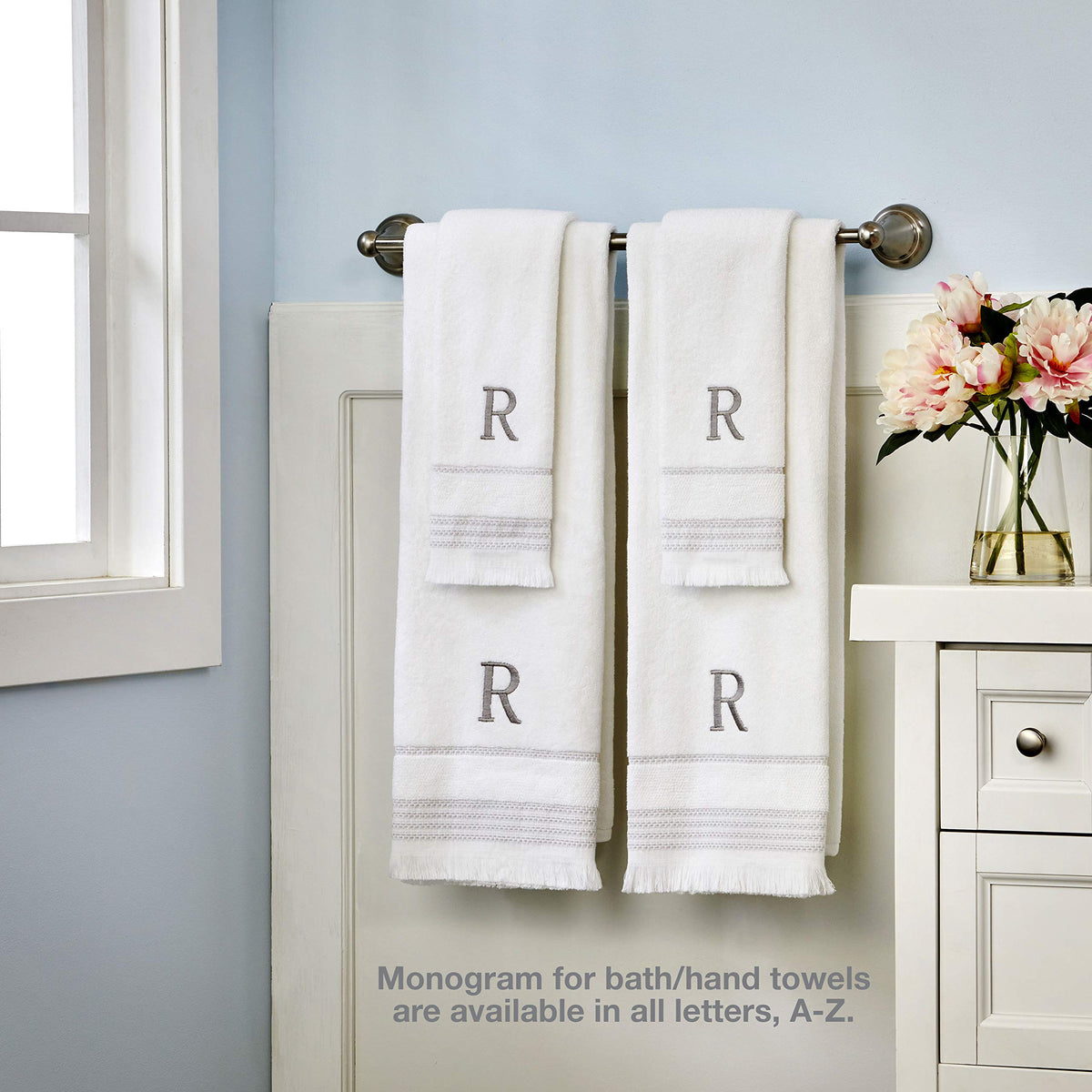 SKL Home Bath Towel, M, Cotton, White, 28x54