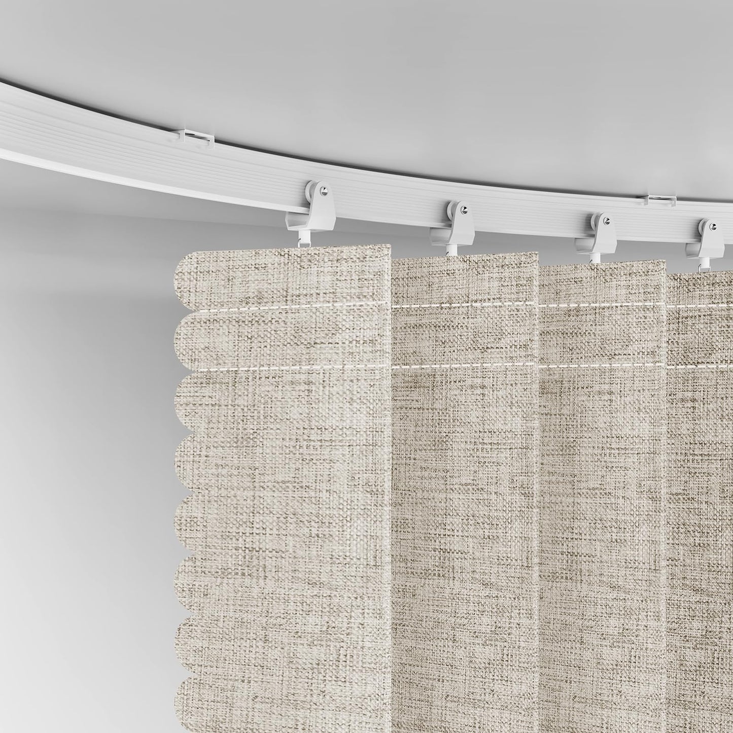 Room Divider Curtain Sets with Flexible Ceiling Track, Privacy Soundproof Curtain for Bedroom Office Patio Sliding Door