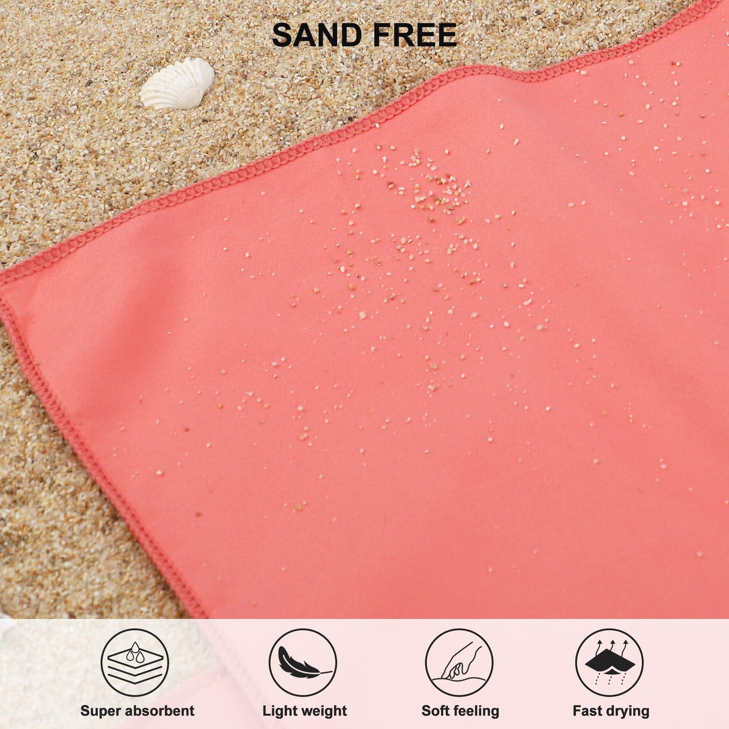 Rainleaf Microfiber Towel Quick Dry Camping & Travel & Gym Towel. Compact
