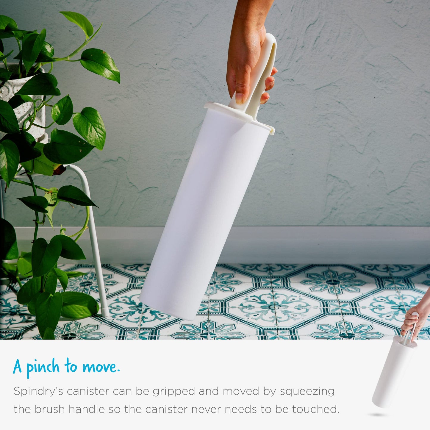 Dreamfarm Spindry | Quick Drying Toilet Brush & Holder | White
