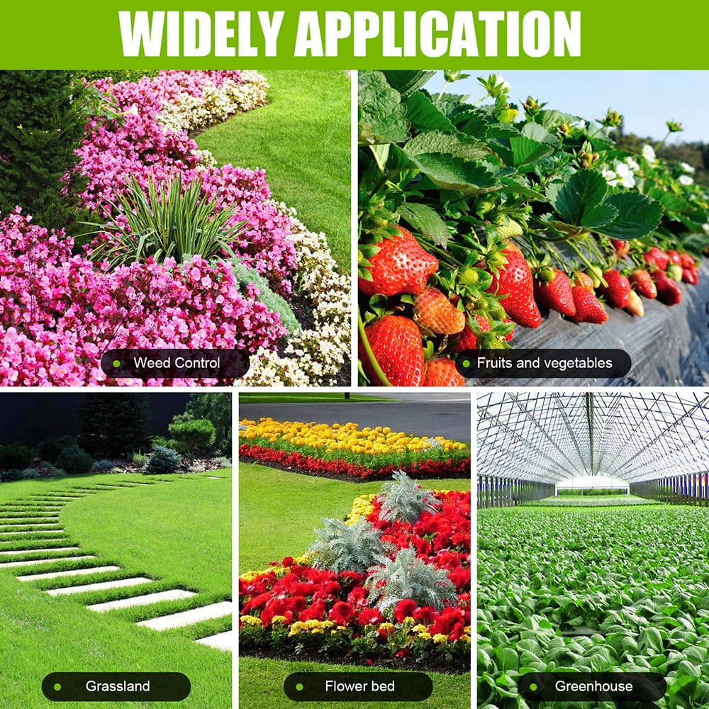 BEGONDIS Heavy Duty Weed Control Membrane with Garden Pegs- Premium Garden Membrane for Weed Barrier, Landscaping Fabric & Ground Cover & Weed Block