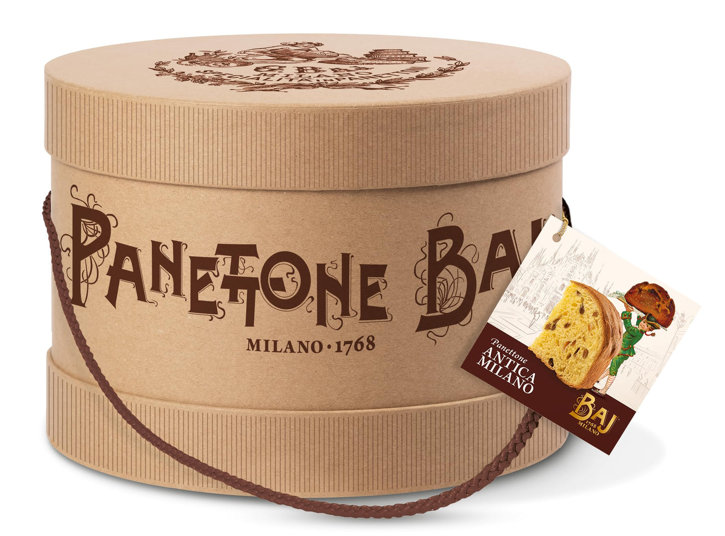 BAJ 1768 - Panettone Baj Antica Milano, in 19th century hat box, with historical booklet - 1 kg