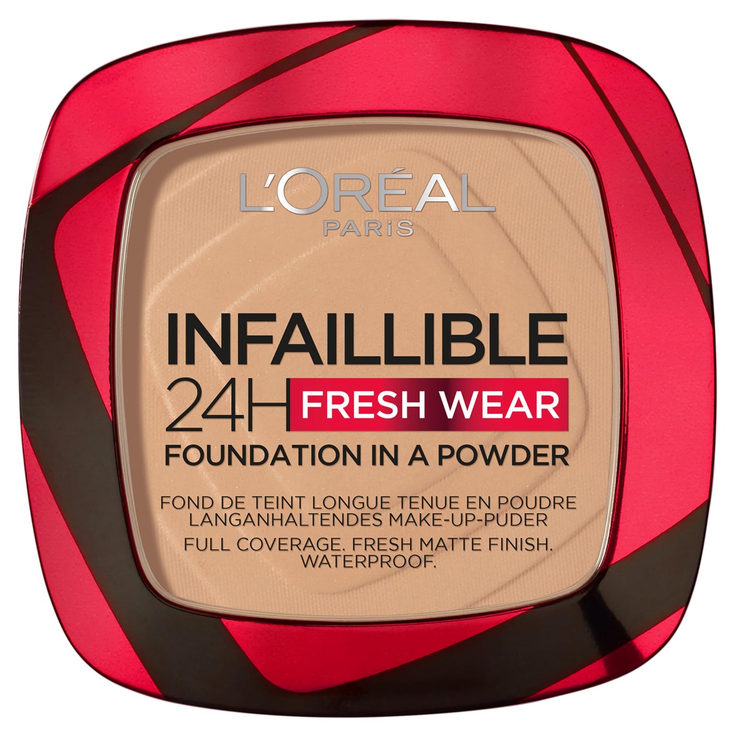 L'Or?al Paris Infallible 24H Fresh Wear Foundation in a Powder, Full-coverage, Longwear, Weightless Smooth Finish, Water-proof and Transfer-proof, 140