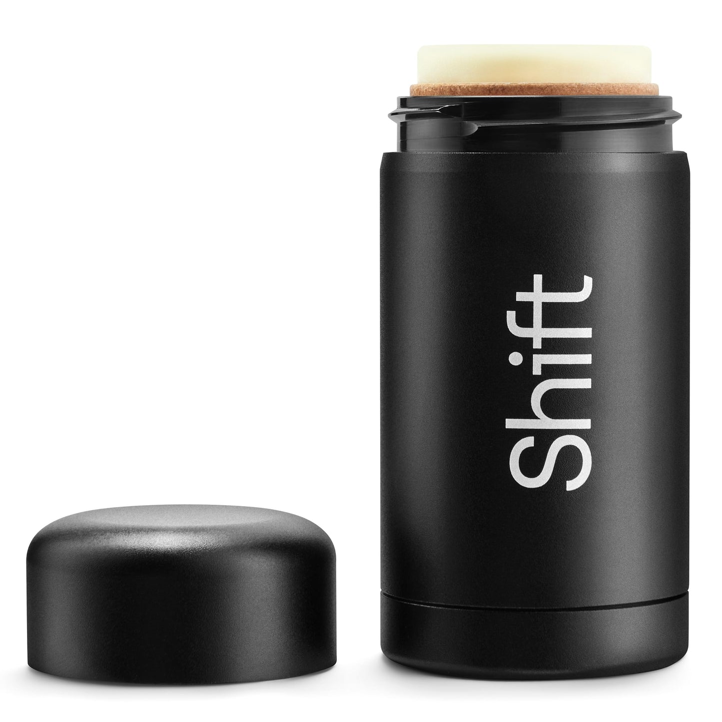 Shift - 100% Plastic Free, Natural Refillable Sensitive Deodorant Set - Black Shell - Unscented Refill - No Aluminium, No Baking Soda