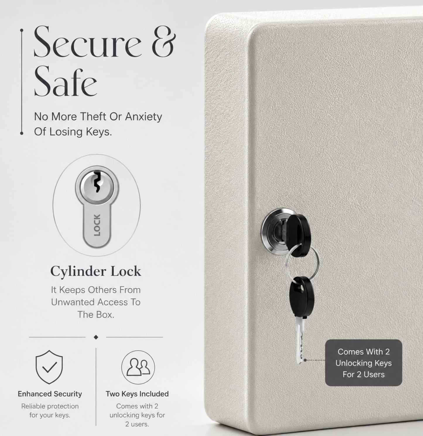 Landlord Direct Supplies LDS® Large Key Cabinet Wall Mounted (100 Keys) Key Box Includes 100 Indexing Numbers & Mounting Harware