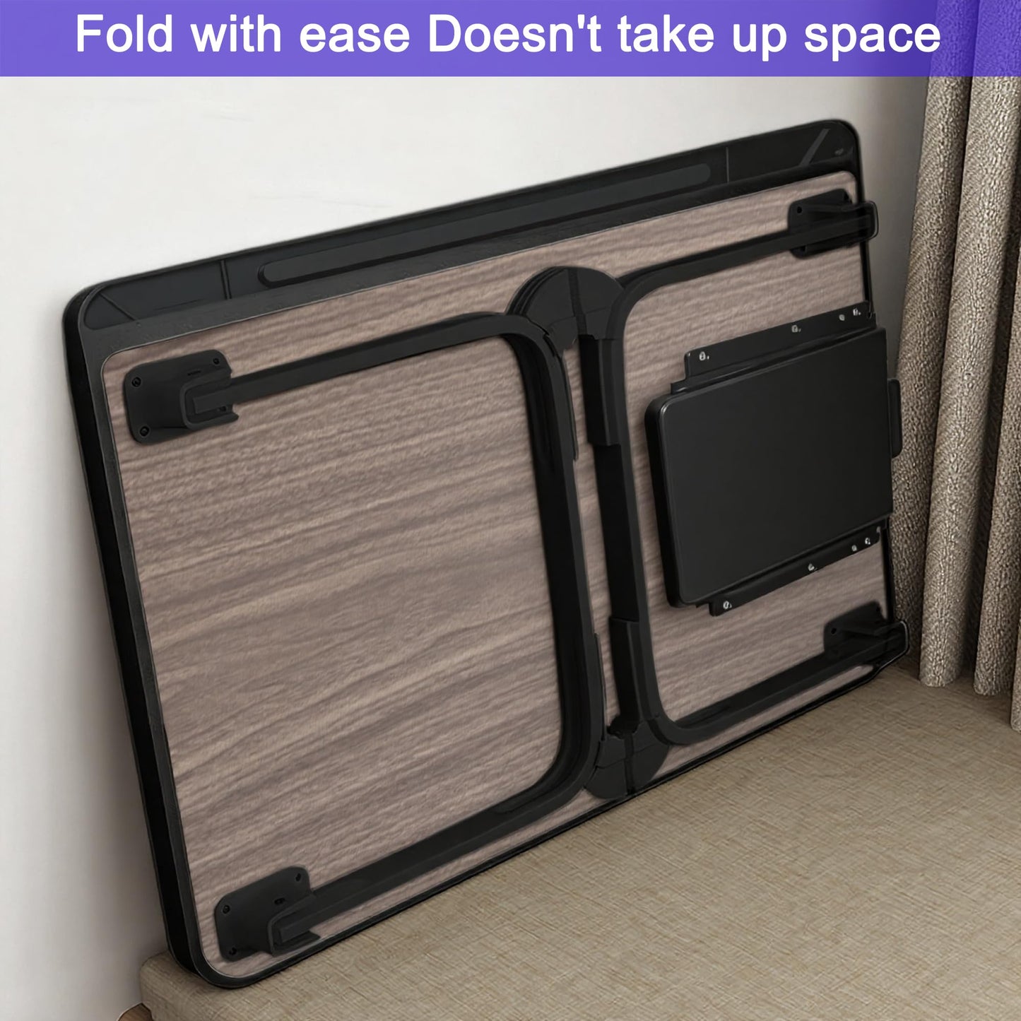Laptop Bed Desk,Lap Desk for Breakfast in Bed, Work and Study, Home Office, Laptop Stand for Sofa、Couch、Bed, (60x40 Brown)