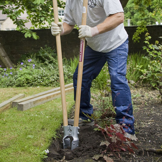 Spear & Jackson PHD-WH Landscaping & Fencing Post Hole Digger Wooden Handle, Blue