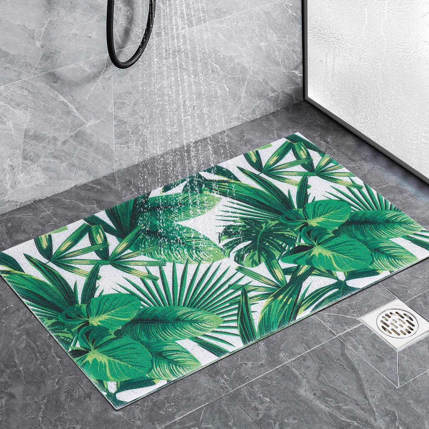 LY4U Non Slip Loofah-like Shower Mat Anti Mould, Washable Colorful PVC Shower Tray Mat for Elderly, Anti Slip Bathroom Mat for Wet Shower Areas