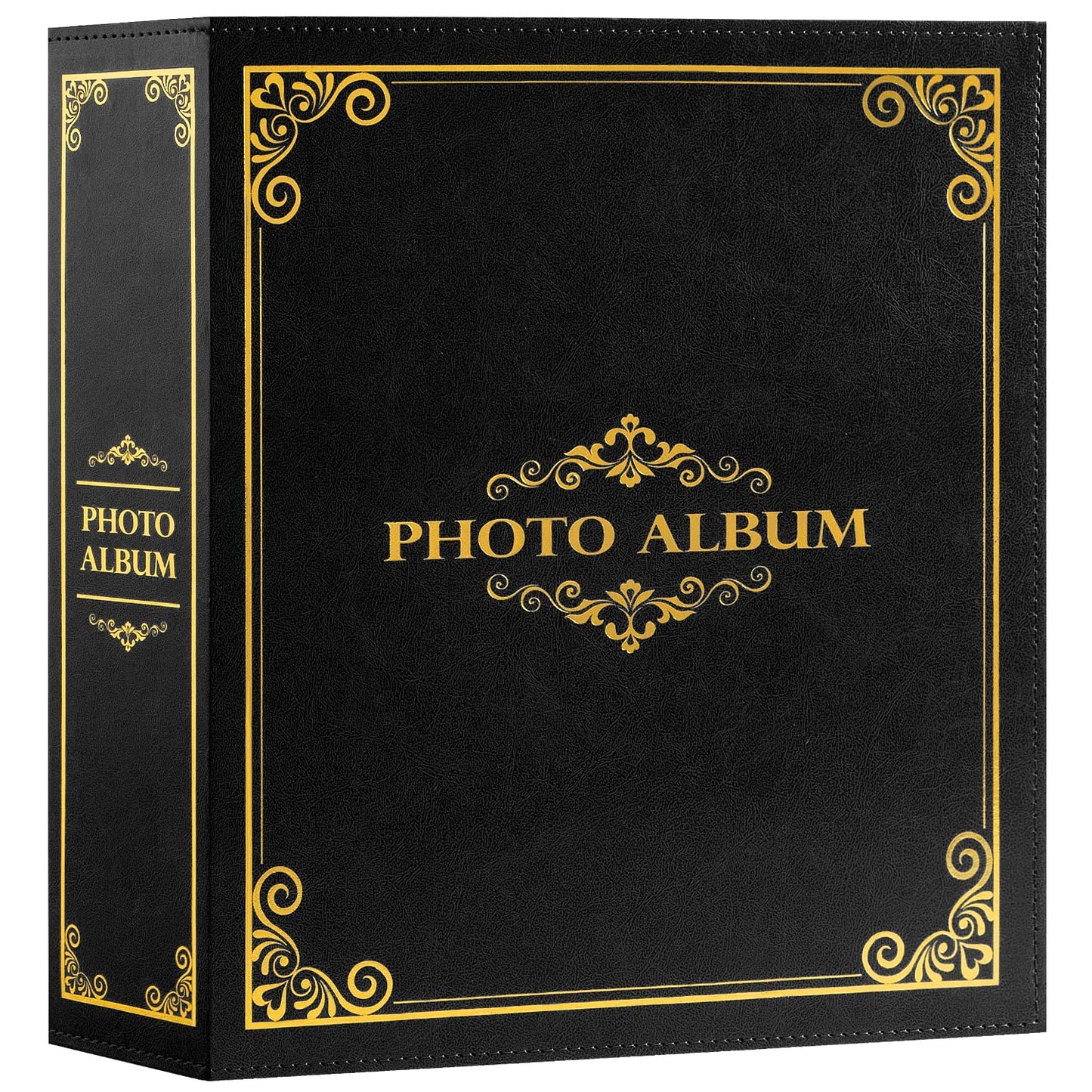 Lanpn Photo Album 6x4 Slip in, Traditional Classic Extra Large Capacity 1000 Pockets Photo Albums Holds Landscape and Portrait 10x15cm Picture Black