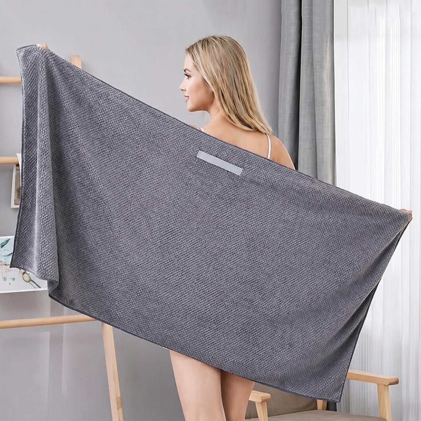 2 Pack Microfiber Hair Drying Towels, 100 x 60cm, Super Absorbent, Super Soft, Fast Drying Turbans Microfiber Hair Towel Wrap for Long, Thick