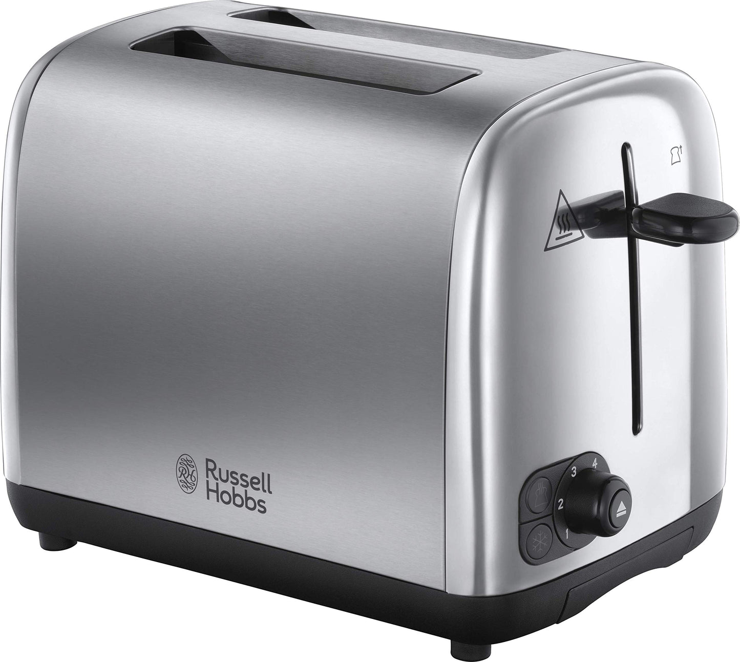 Russell Hobbs 2 Slice Toaster with Perfect Toast Technology for improved evenness (Wide slots, Lift & look feature, 6 Browning levels, Frozen & Cancel