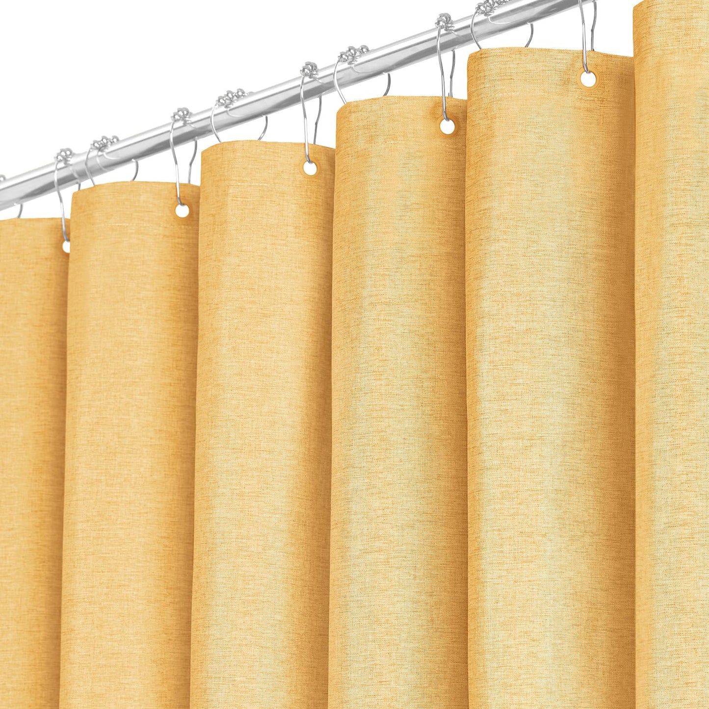 BTTN 182 x 200cm Drop Long Shower Curtain, Long Mould Proof Resistant Heavy Duty Fabric Luxury Shower Curtains, Durable and Washable, Waterproof