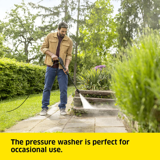 K?rcher K 2 Classic Pressure Washer, Pressure: max. 110 bar, Flow Rate: 360 l/h, Area Coverage: 20 m?/h, Water Filter, Weight: 3.4 kg, high-Pressure